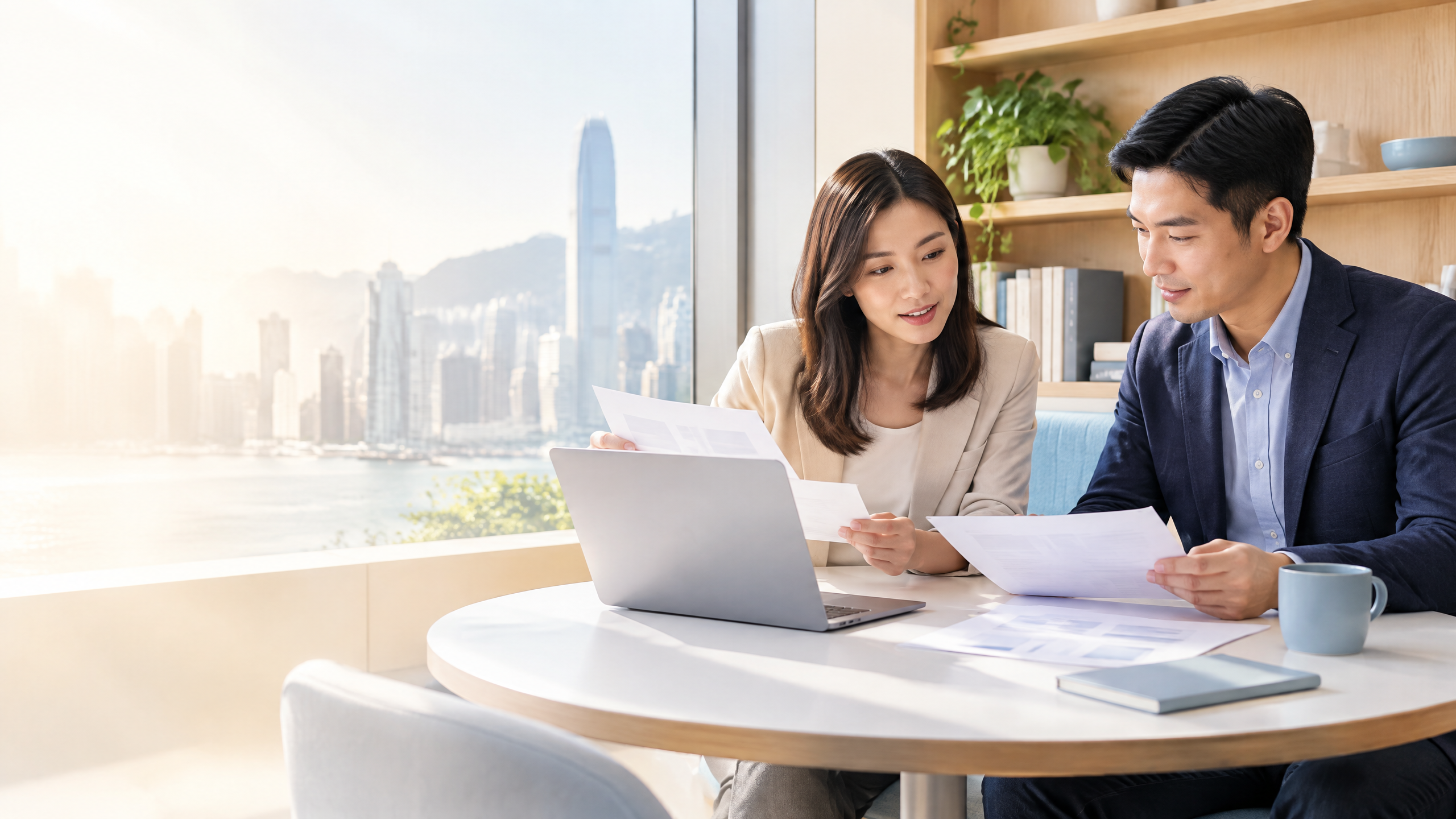 Hong Kong professionals reviewing private enterprise knowledge with human oversight